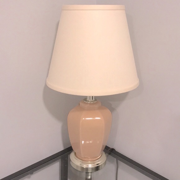 Vintage Milk Glass Lamp with Gold Accents - Picture 4 of 5